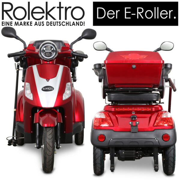 Rolektro E-Trike 15 V.2 Blei-Gel Elektro 3-Rad Elektroroller Rot