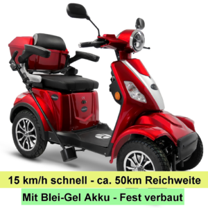 Rolektro E Quad 15 V2 Blei Gel Akku Farbe rot