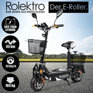 Rolektro E-Joy 20 mit Lithium Akku faltbarer Elektroroller