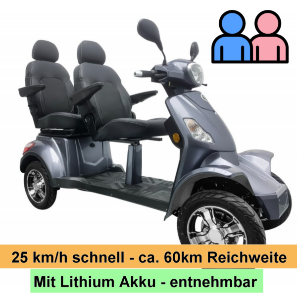 Seniorenmobil VITA CARE 4000 Duo Li , 25 km/h, 2 Personen